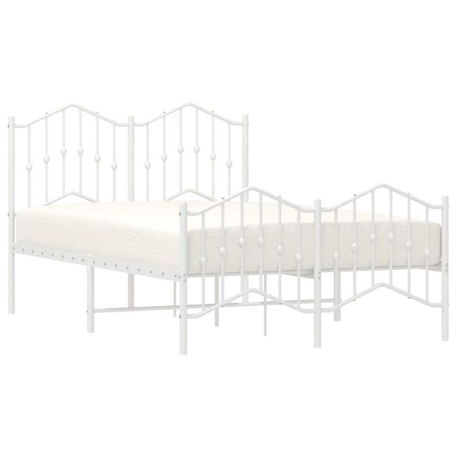 Estructura de cama extensible metal blanca 80x130/200 cm - referencia  Mqm-324741