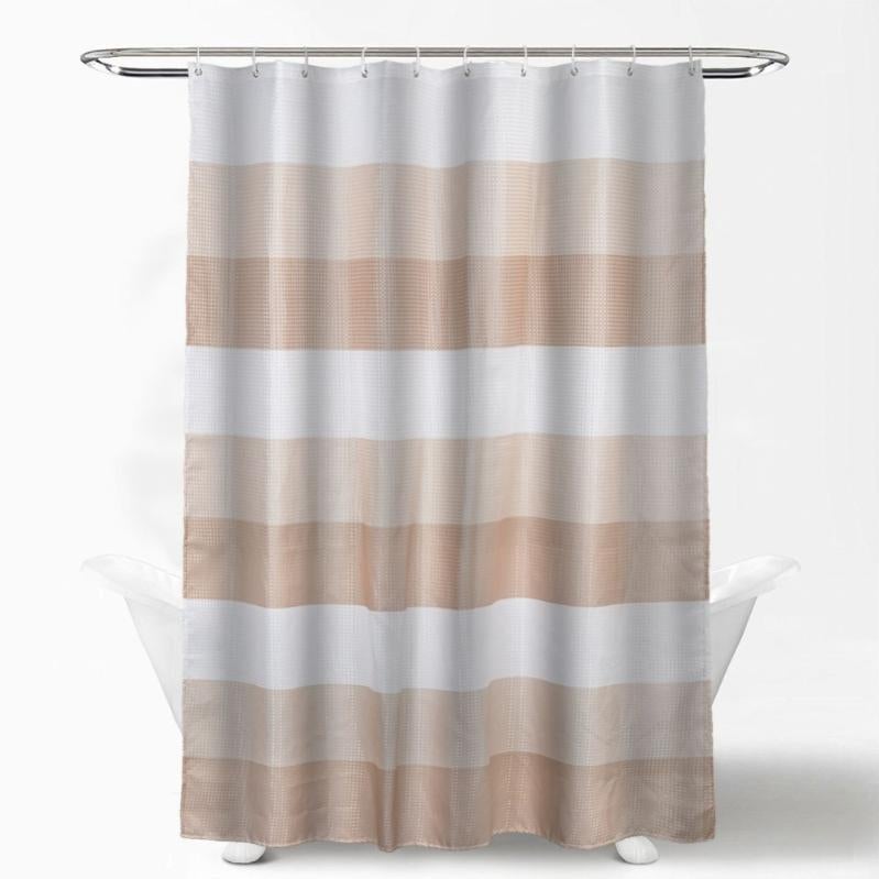 Rideau De Douche Imperméable 183x183 Cm - Motif Raton Laveur - Polyester Avec 12 Crochets