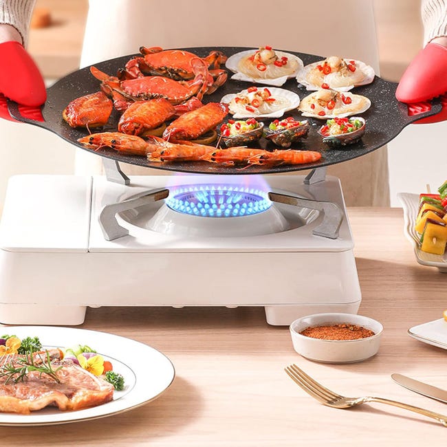 Poêle à Griller Antiadhésive pour Barbecue Coréen, Plaque de Cuisson à  Induction Antiadhésive, Cuisine Coréenne pour Barbecue, Poêle à Griller