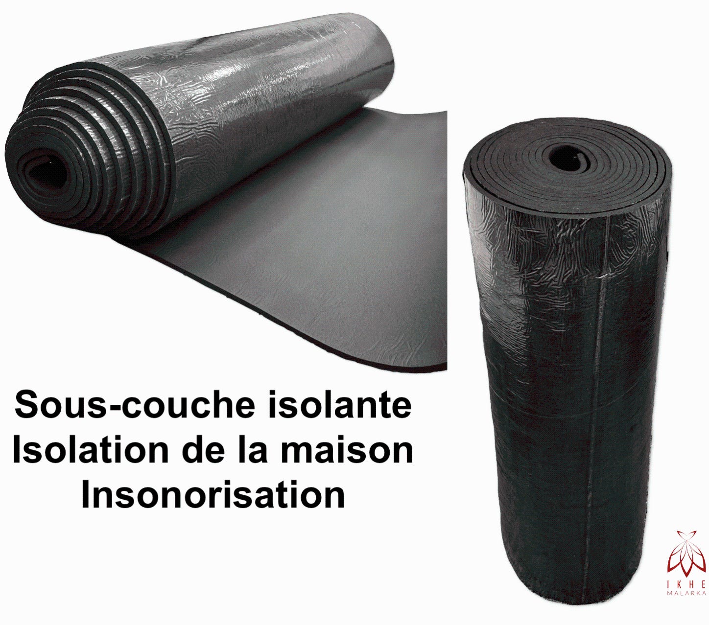 Sottostrato isolante, pannello isolante, gomma PVC + NBR, 1 rotolo = 10 ...