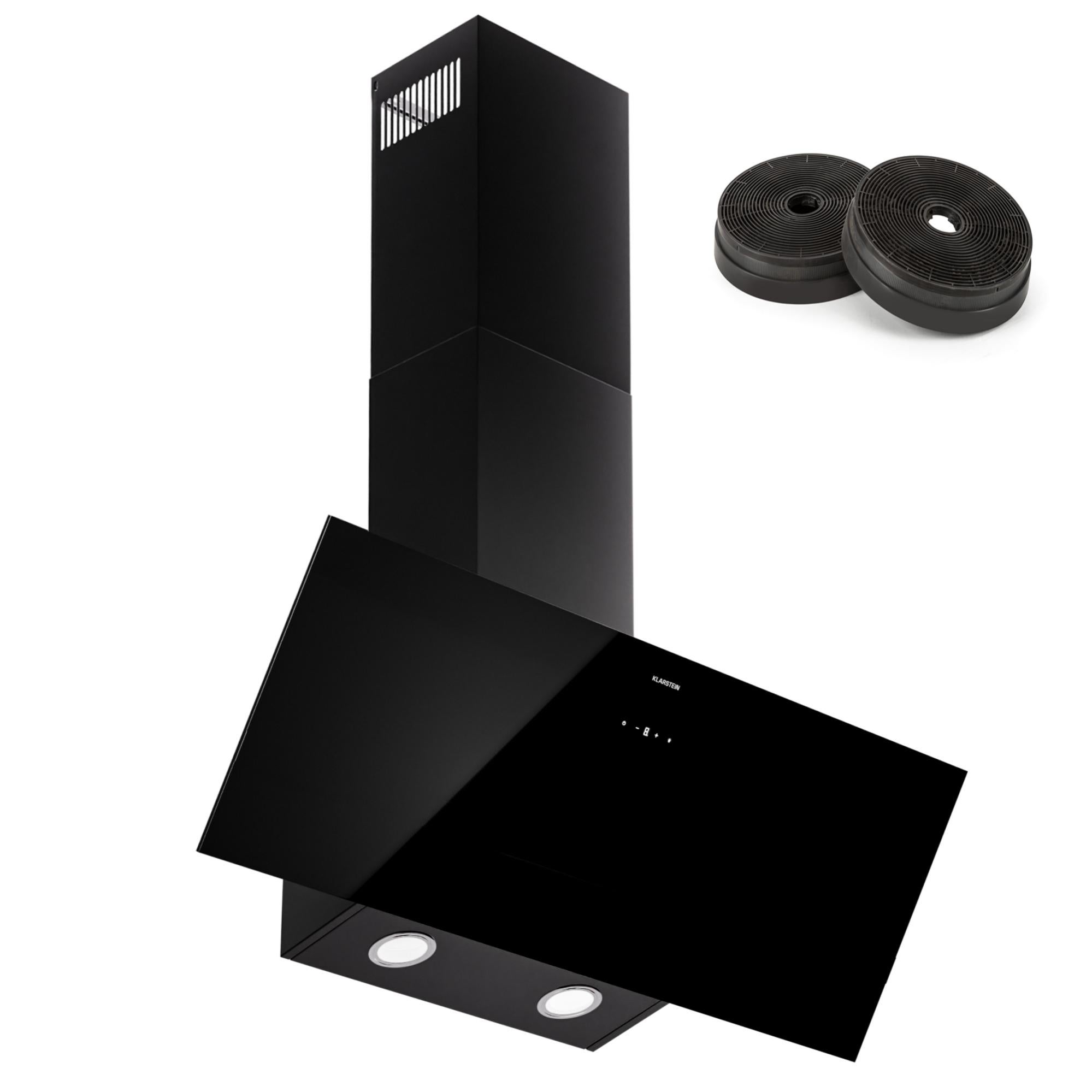 Klarstein Hotte Aspirante 60cm, Hotte de Cuisine, LED, 305 m³/h, Hotte avec Évacuation, Filtre à