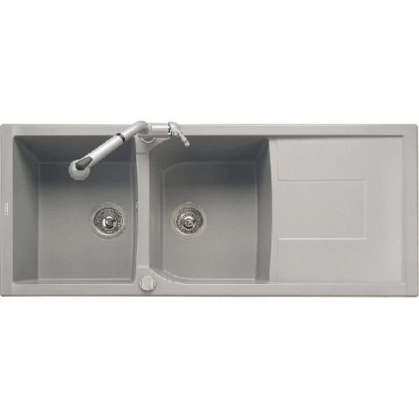 Plados Lavello Cucina Incasso 2 Vasche Gocciolatoio 120 cm Sahara  CX1162UG55