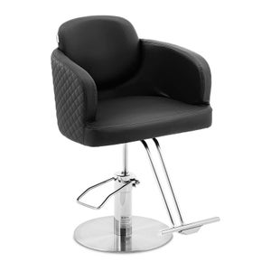 Chaise de coiffeuse salon bureau rembourré confortable et moderne capitonné  velours gris FAL10526