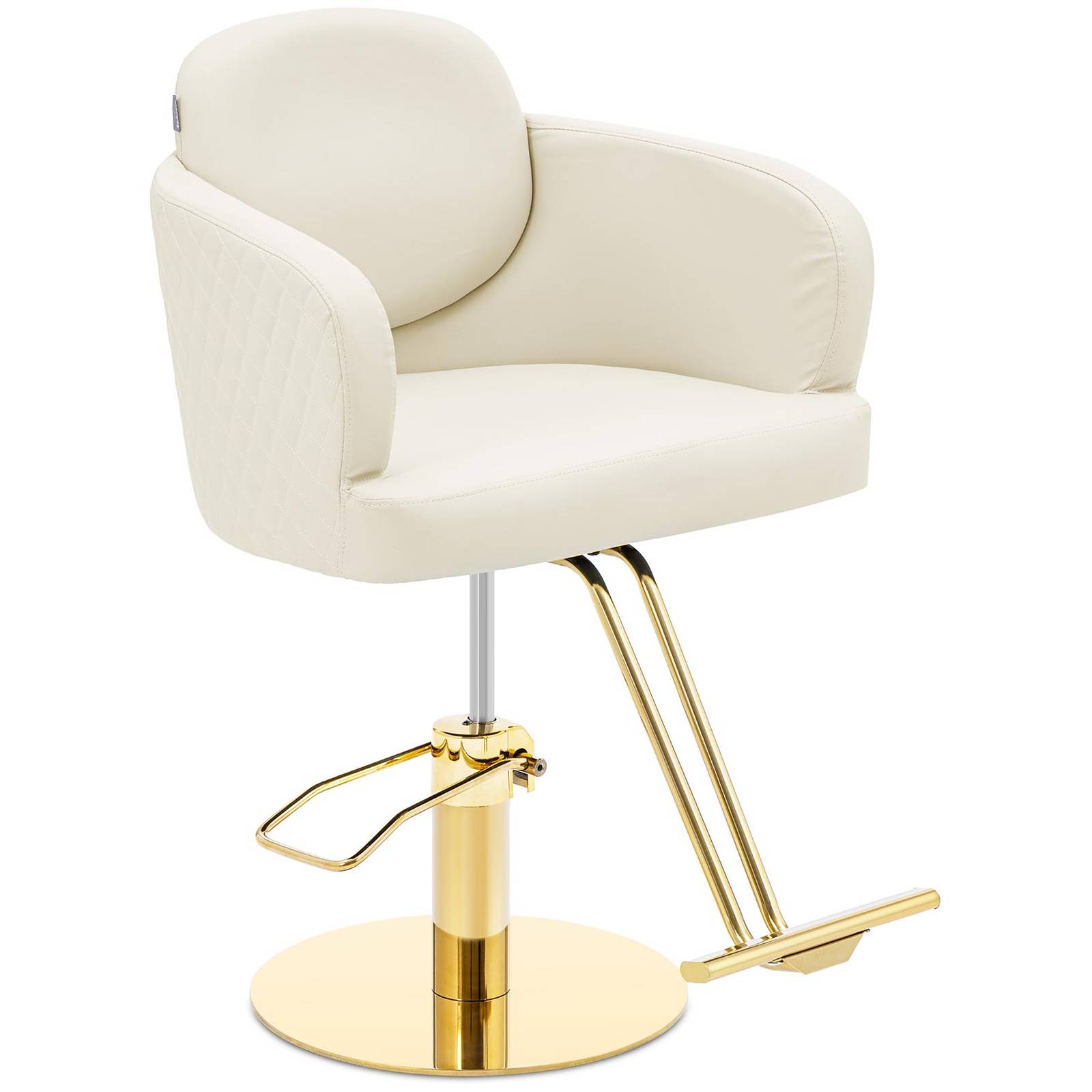 Fauteuil De Coiffeur Avec Repose-pieds - 870 - 1020 Mm - 200 Kg - Crème ...