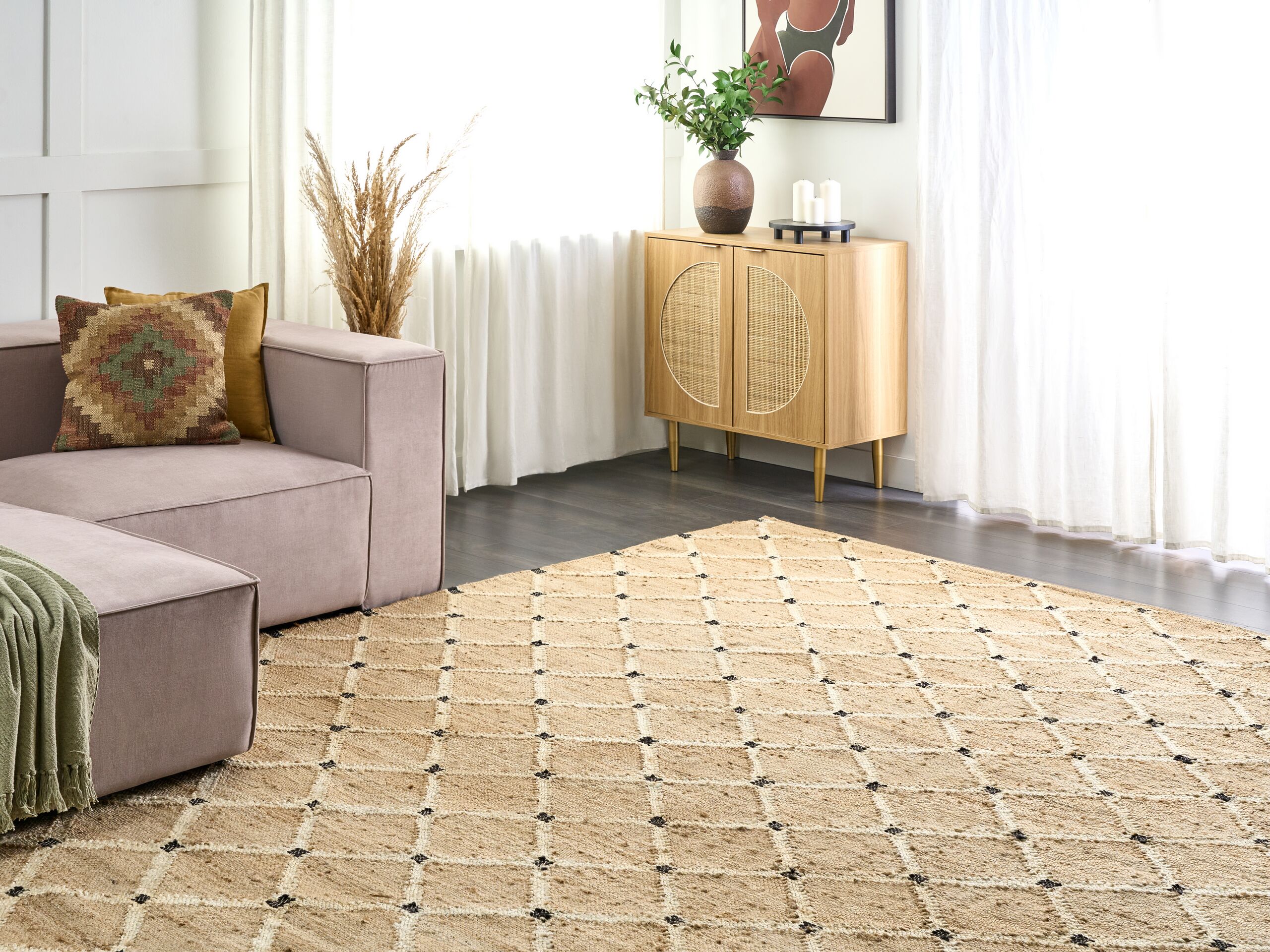 Tappeto iuta beige 300 x 400 cm KALEKOY