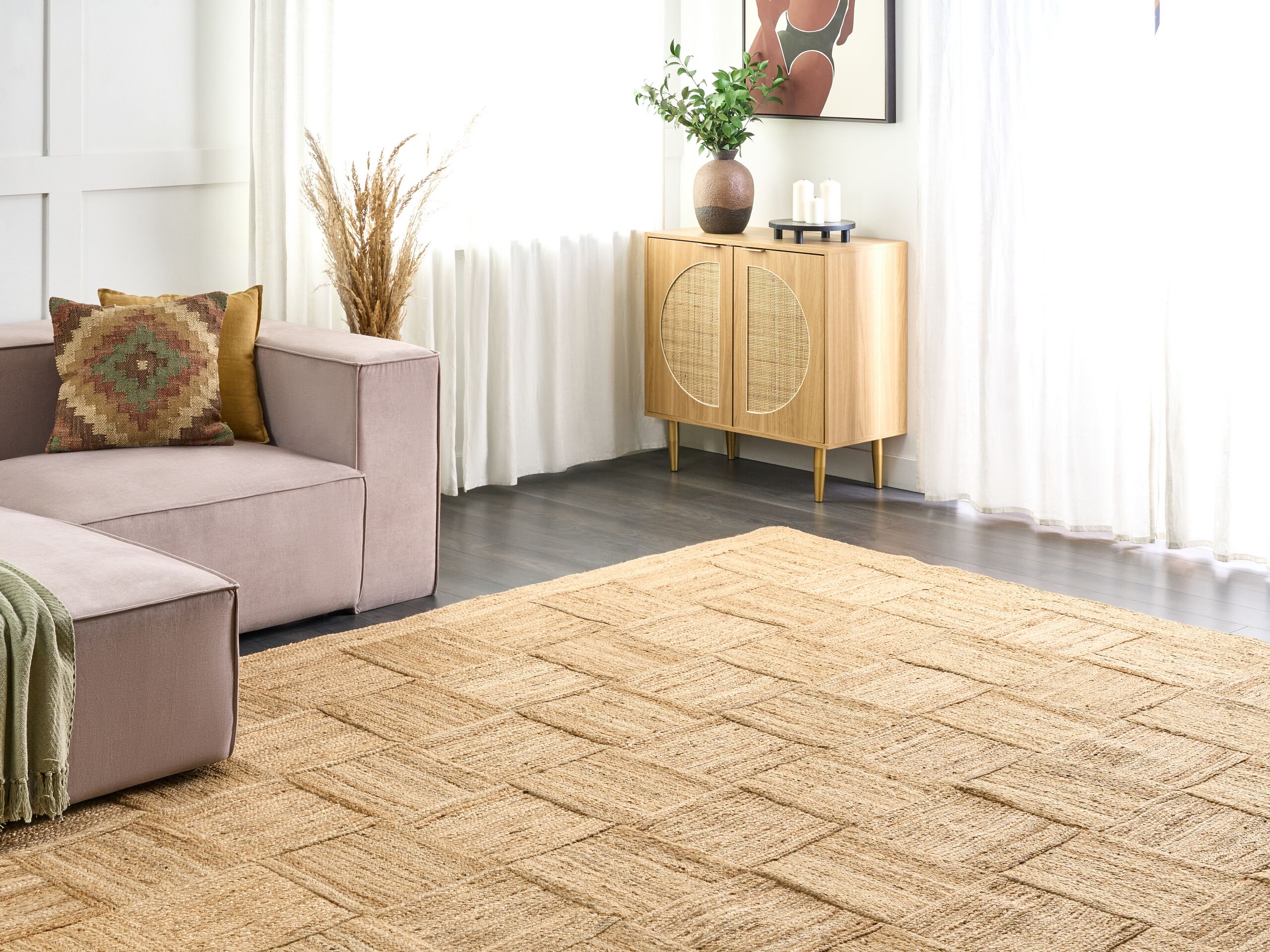 Tappeto juta beige 160 x 230 cm ESENTEPE 