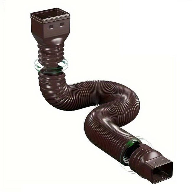 Scarico Per Grondaia BRYZA DN Ø63 Mm | Marrone | Raccolta Acqua Piovana | Connettore Rapido - Foto 4