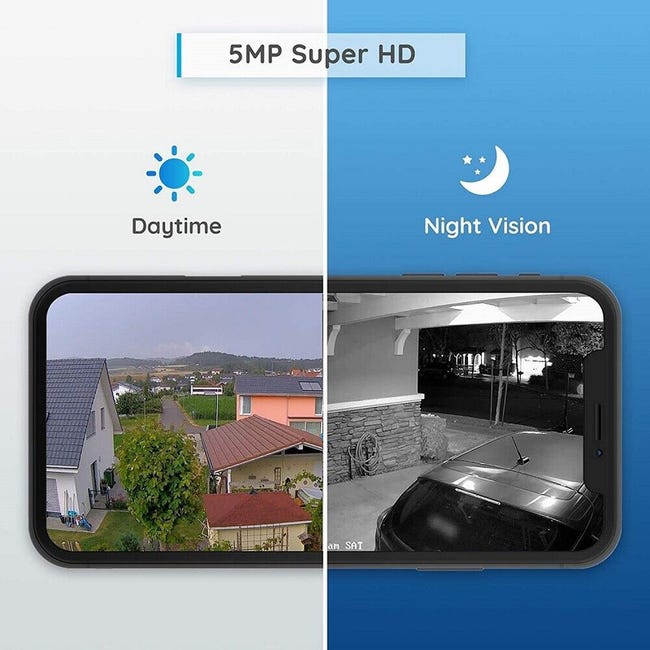 Sonnette Vidéo PoE D340P Filaire Intelligente 5MP avec Chime,Détection de  personne,Fonctionne avec NVR Reolink