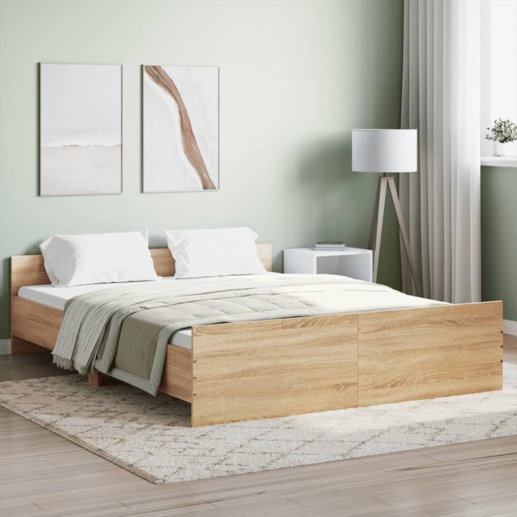 Testiera Letto Rovere Sonoma 240x80 Cm - Pannello A Parete In Legno Ingegnerizzato - 4