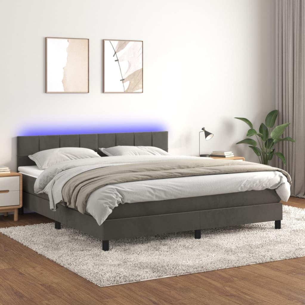 Duérmete Online Base imbottita 3D rinforzata anti rumore + materasso viscoelastico Lyla reversibile | gambe in legno color wengé, bianco, 135 x 190 cm