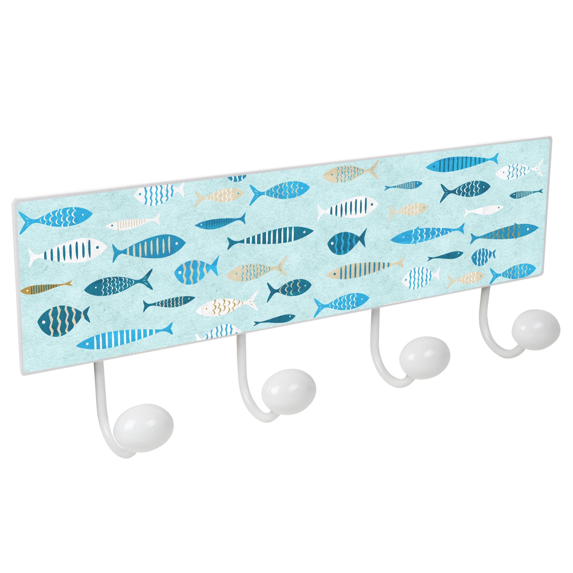 Portemanteau Mural Blanc 3 Crochets - Design Nordique En Bois De Hêtre Pour Entrée, Chambre, Salon