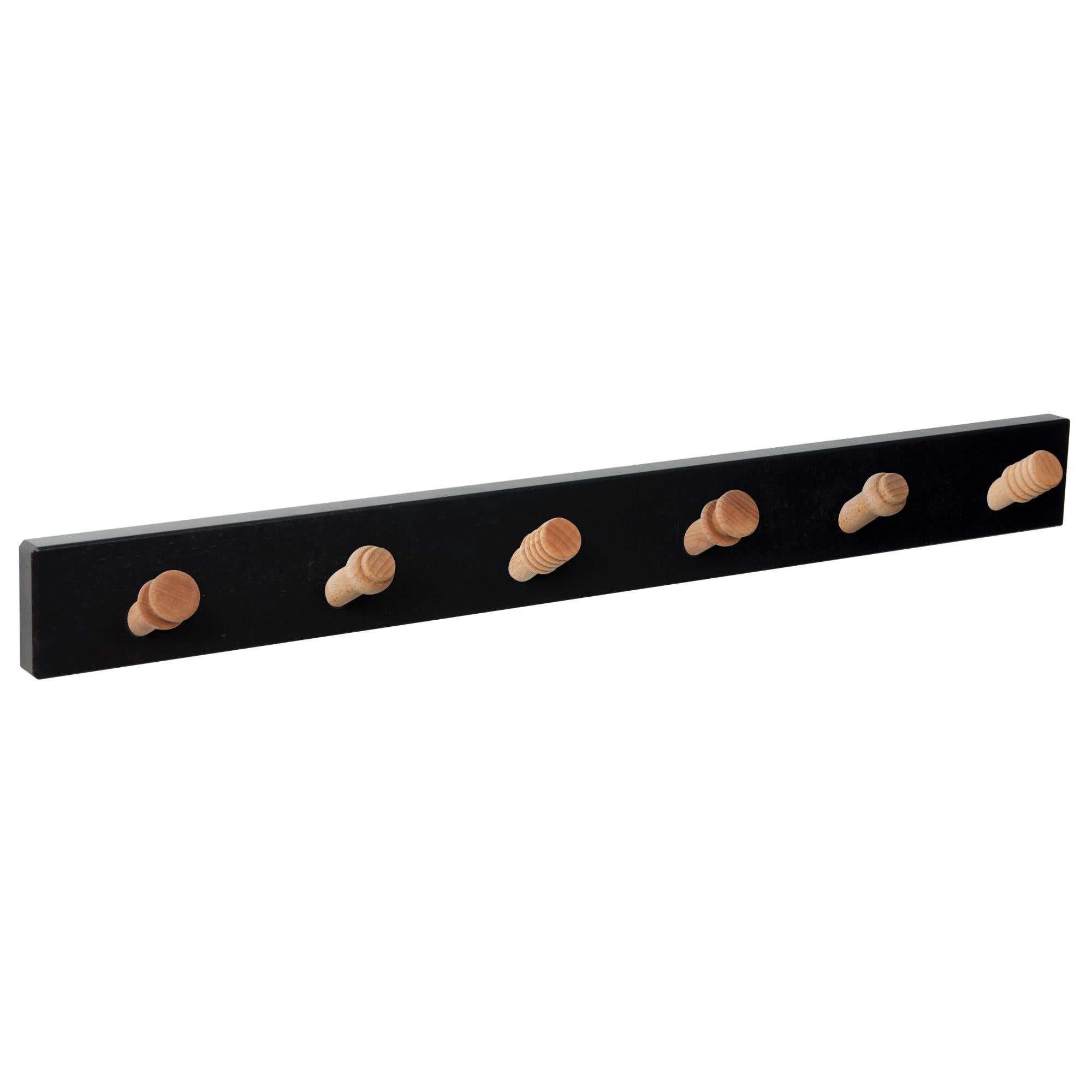 Ganci Da Parete In Legno Di Faggio, 6 Pezzi, Naturali, Multifunzione Per Appendere Abiti, Borse, Chiavi