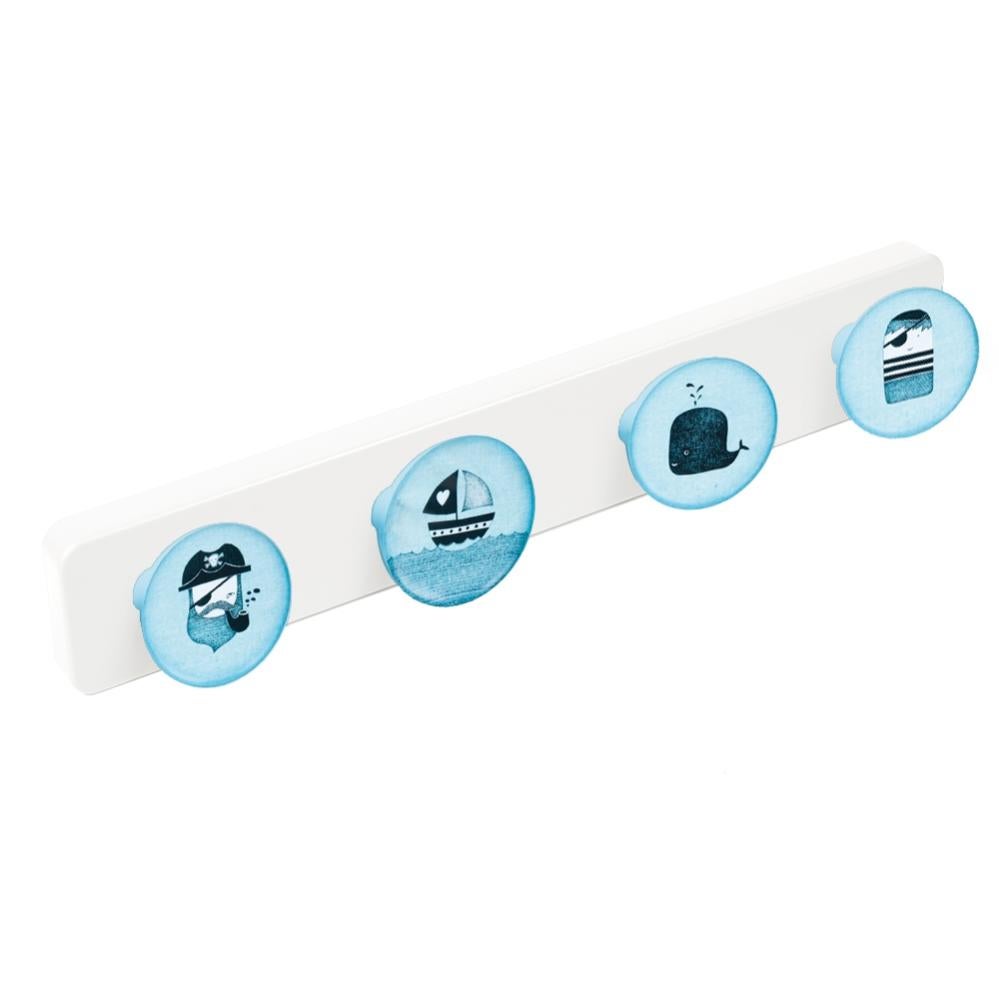 Appendiabiti Da Parete DIRECTO – Gancio In Resina ABS Bianco E Colori, 410x60mm, Design Giovanile Per Cameretta - 4