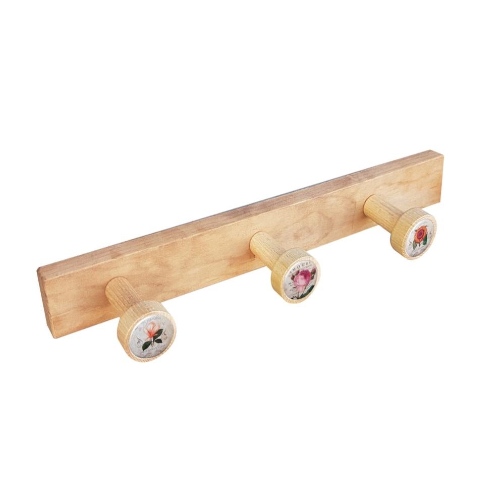 Ganci appendiabiti in legno a forma di fiore - Ganci singoli