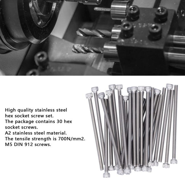 NINDEJIN 880Pcs M2 M3 M4 Acciaio Inox Precisione Metrica Pulsante Hex - Foto 4