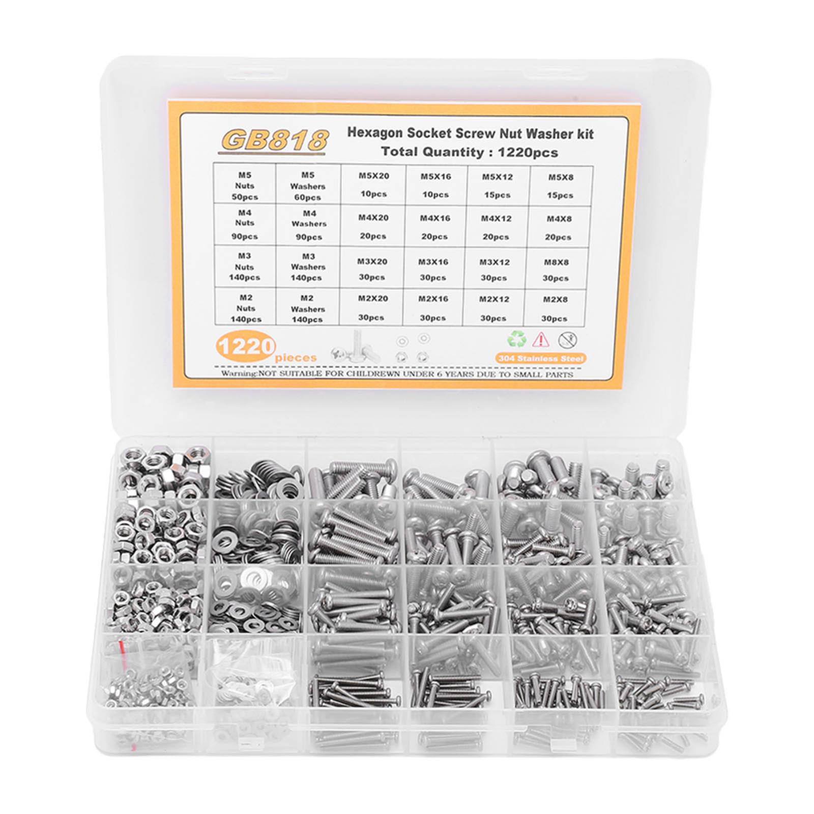 Kit 48 Fissaggi Targa Auto - Acciaio Inox 304, 12 Viti + 36 Tappi