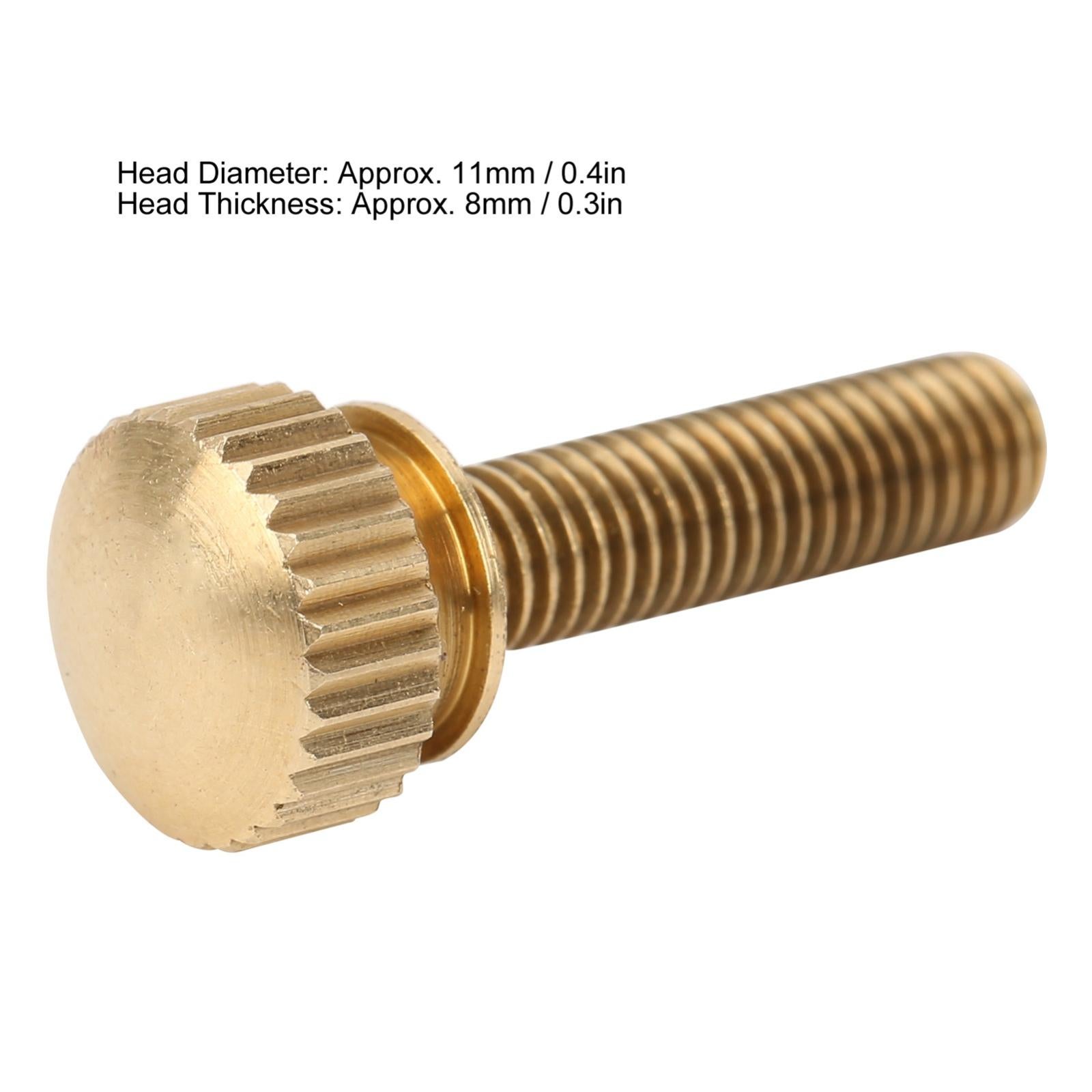 Tornillos Moleteados Con Tuercas - Pack De 4 Juegos M4 X 20 Mm, Cabeza De Plástico Negra, Acero Inoxidable 304