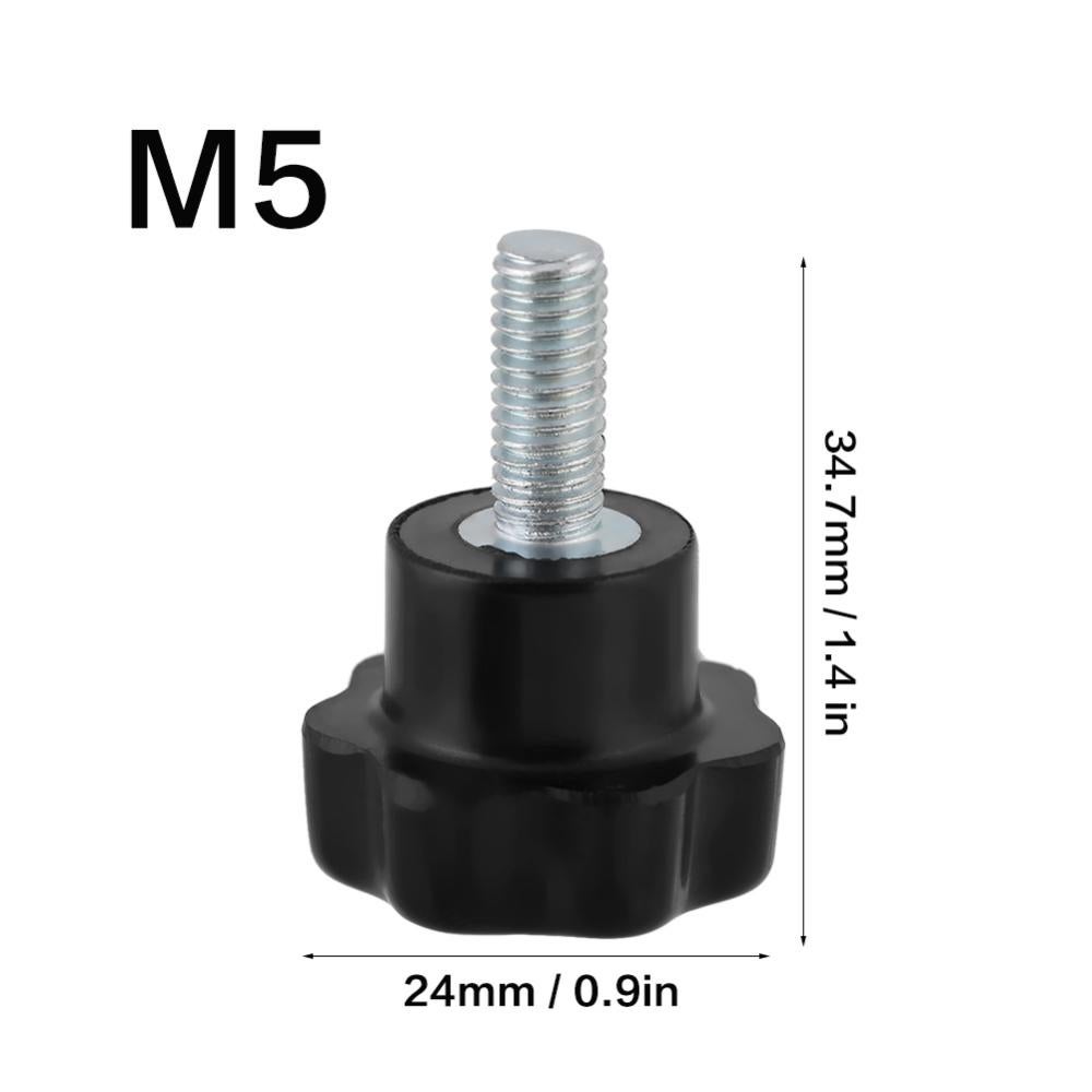 Manopole A Stella M14 - 3 Pezzi In Plastica Nera Per Macchine Utensili E Fai-Da-Te - Foto 7