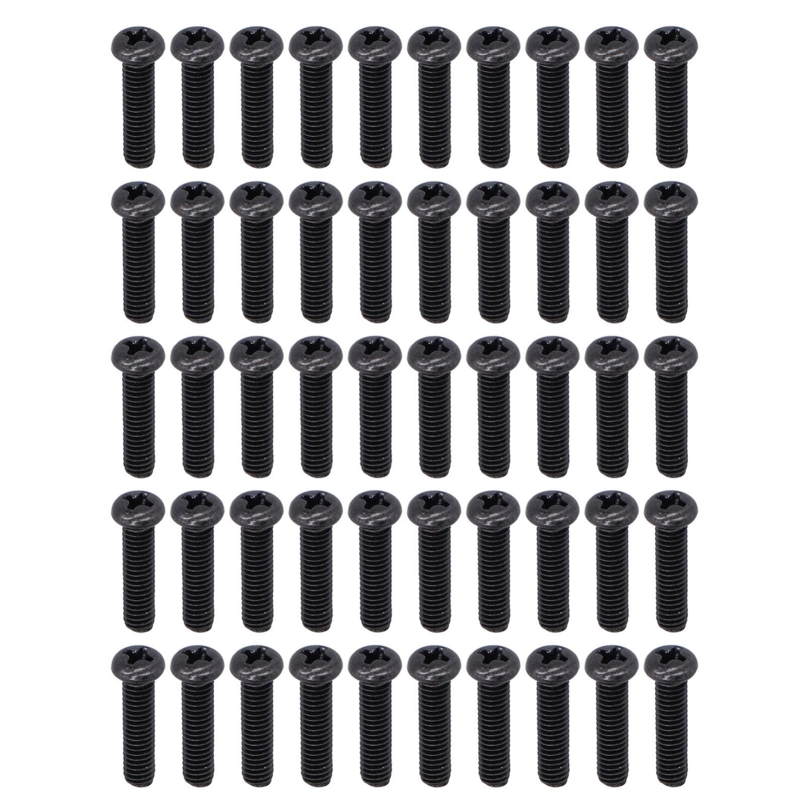 Vis Tête Capuchon Moletée M4x75mm - Filetage Entier, 5 Pièces Noires, Acier Allié Grade 12.9, Neuves