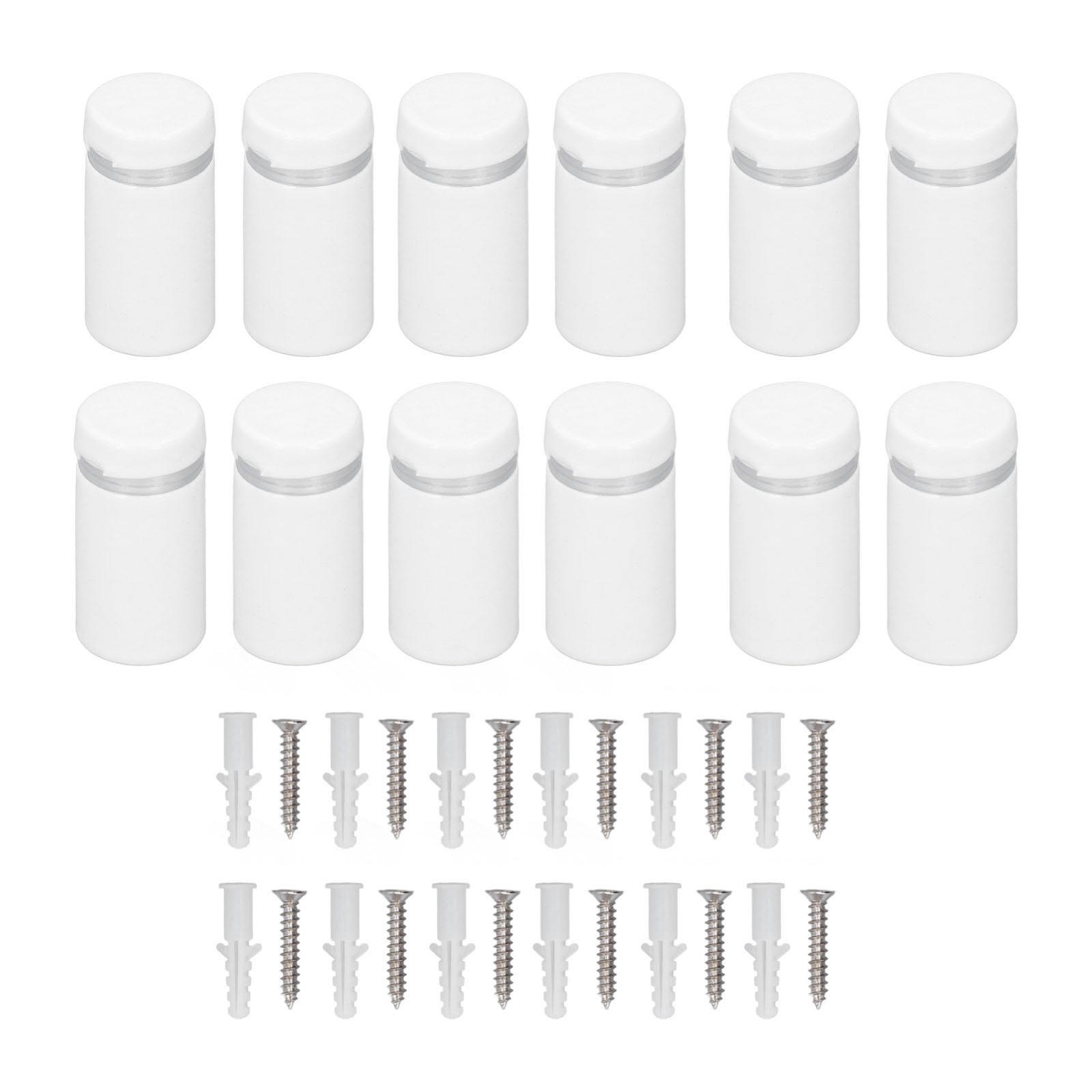 20 Viti Distanziali In Acciaio Inox - 12x40 Mm, Per Vetro, Plexiglass, Targhe E Pannelli