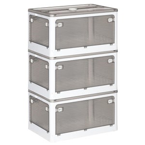 Boîtes De Rangement En Tissu 28L - Lot De 2 Cubes Pliables Avec Poignées Pour Vêtements, Jouets, Livres