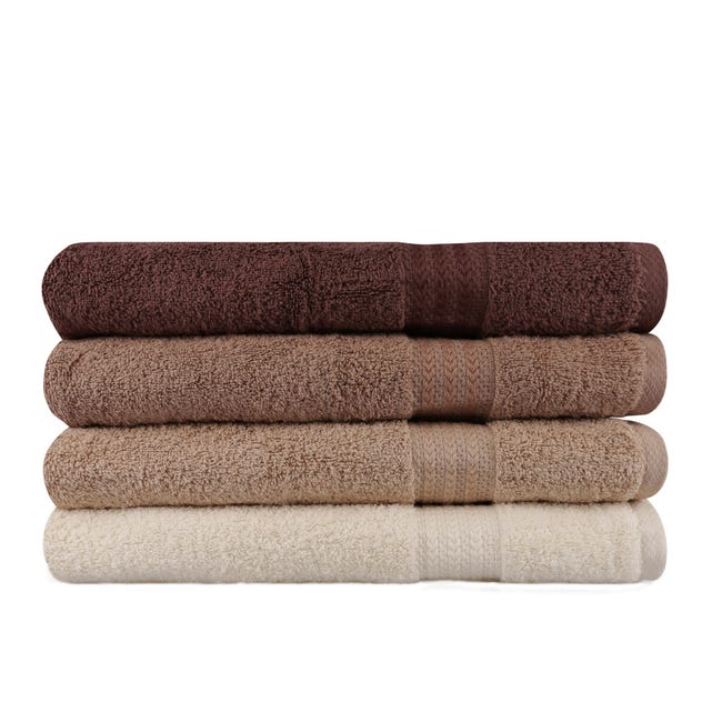 Juego toallas de baño (2 piezas) Dolce marrón claro