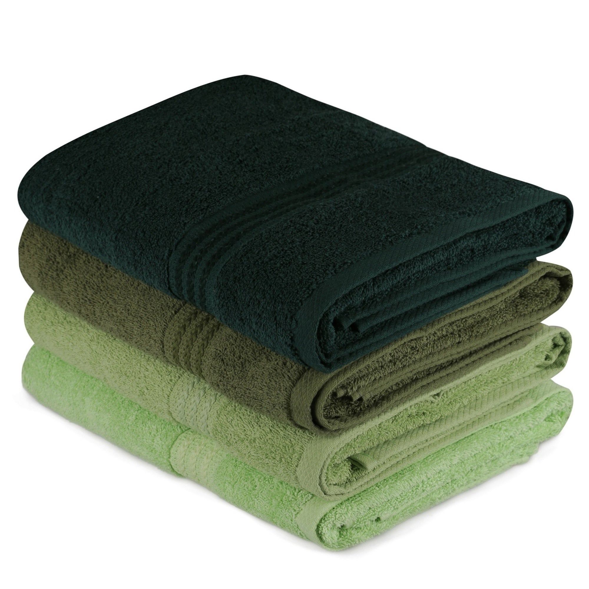 Green Essen Juego de 4 toallas de baño negras de gran tamaño de 35 x 70  pulgadas, toallas para baño, toallas de piscina altamente absorbentes,  toalla