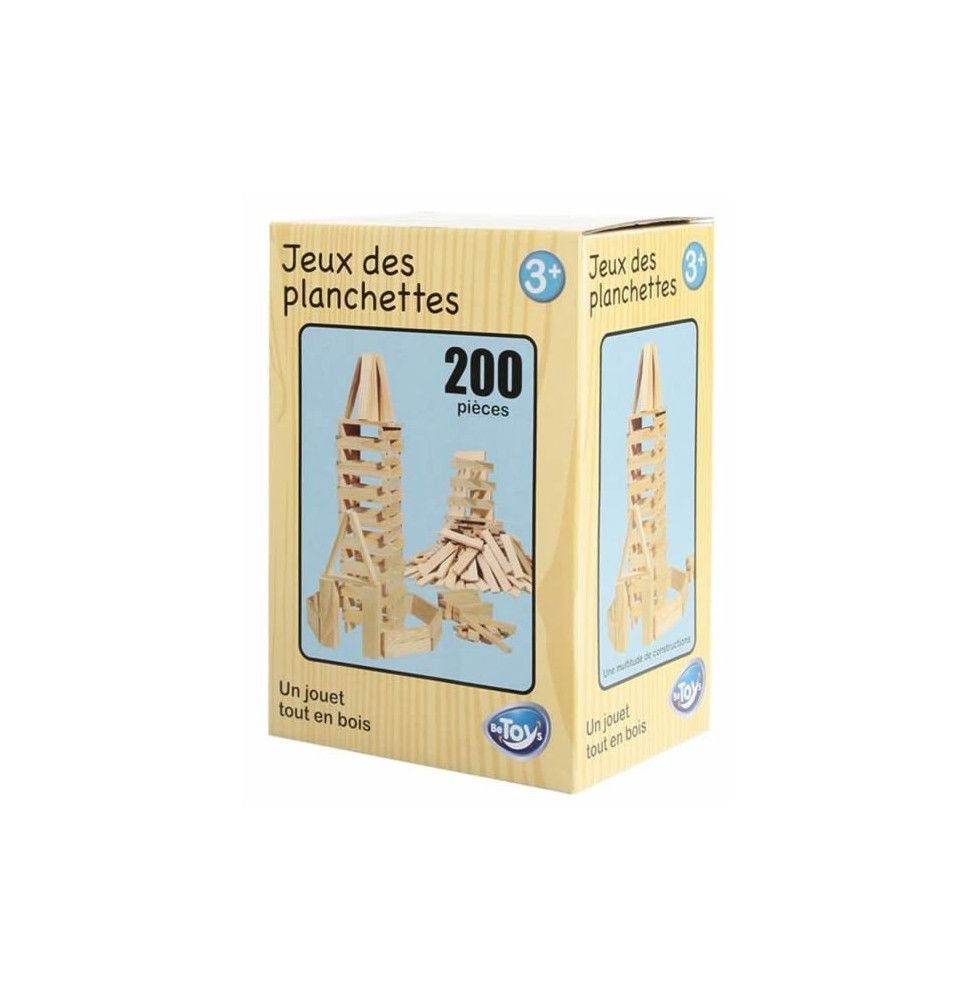 Coffret de 200 planchettes en bois - jeu de construction | Leroy Merlin