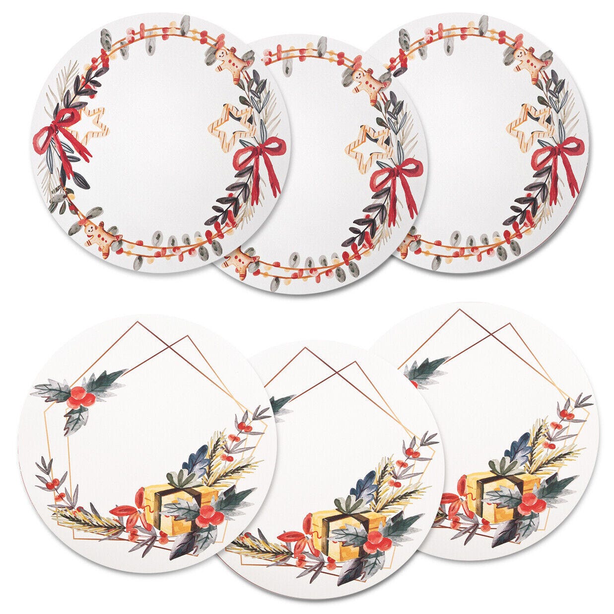 Set Di 6 Sottopiatti Vintage In Plexiglass E Metallo Cromato, Anni '70