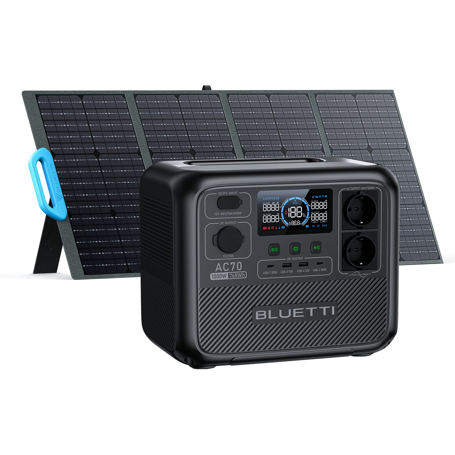 SWAREY Générateur Electrique Portable 1000W avec Panneaux Solaires