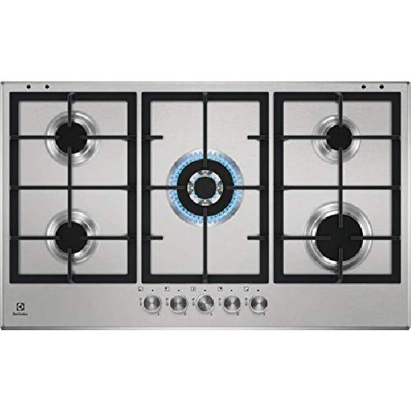 Electrolux Piano Cottura 5 Fuochi 90 cm Incasso a Gas Griglie Ghisa  KGS9536SX