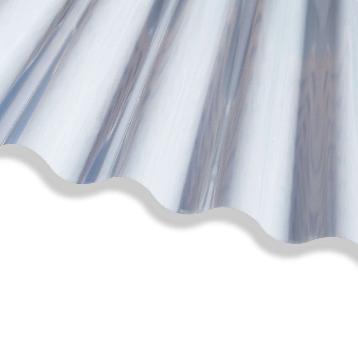 Plancha de policarbonato transparente ondulado gran onda - Espesor 0.9mm -  2500 x 1100