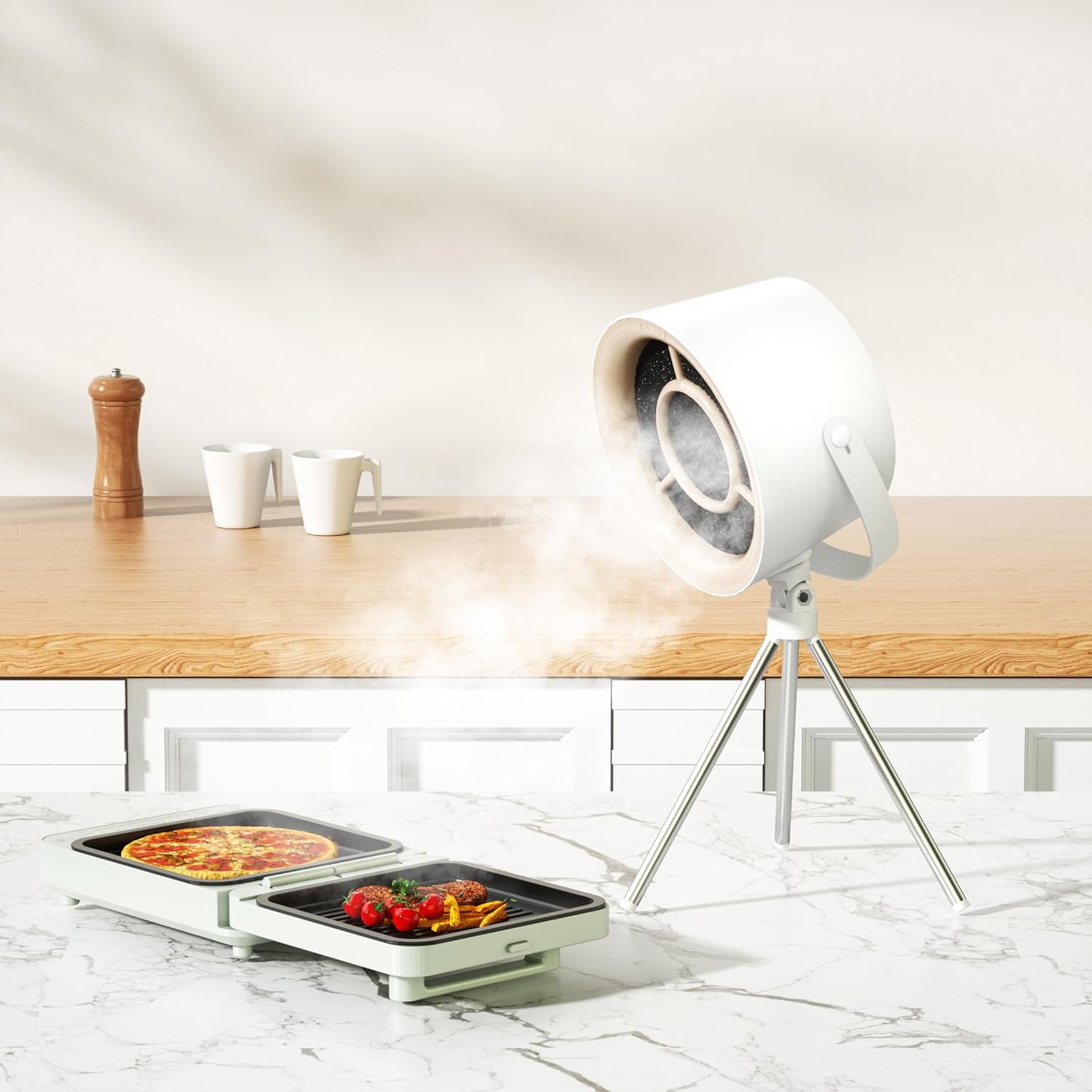Hotte aspirante Portable avec filtre remplaçable, hotte aspirante de bureau  avec ventilateur d'extraction à 3 vitesses, évent de cuisine