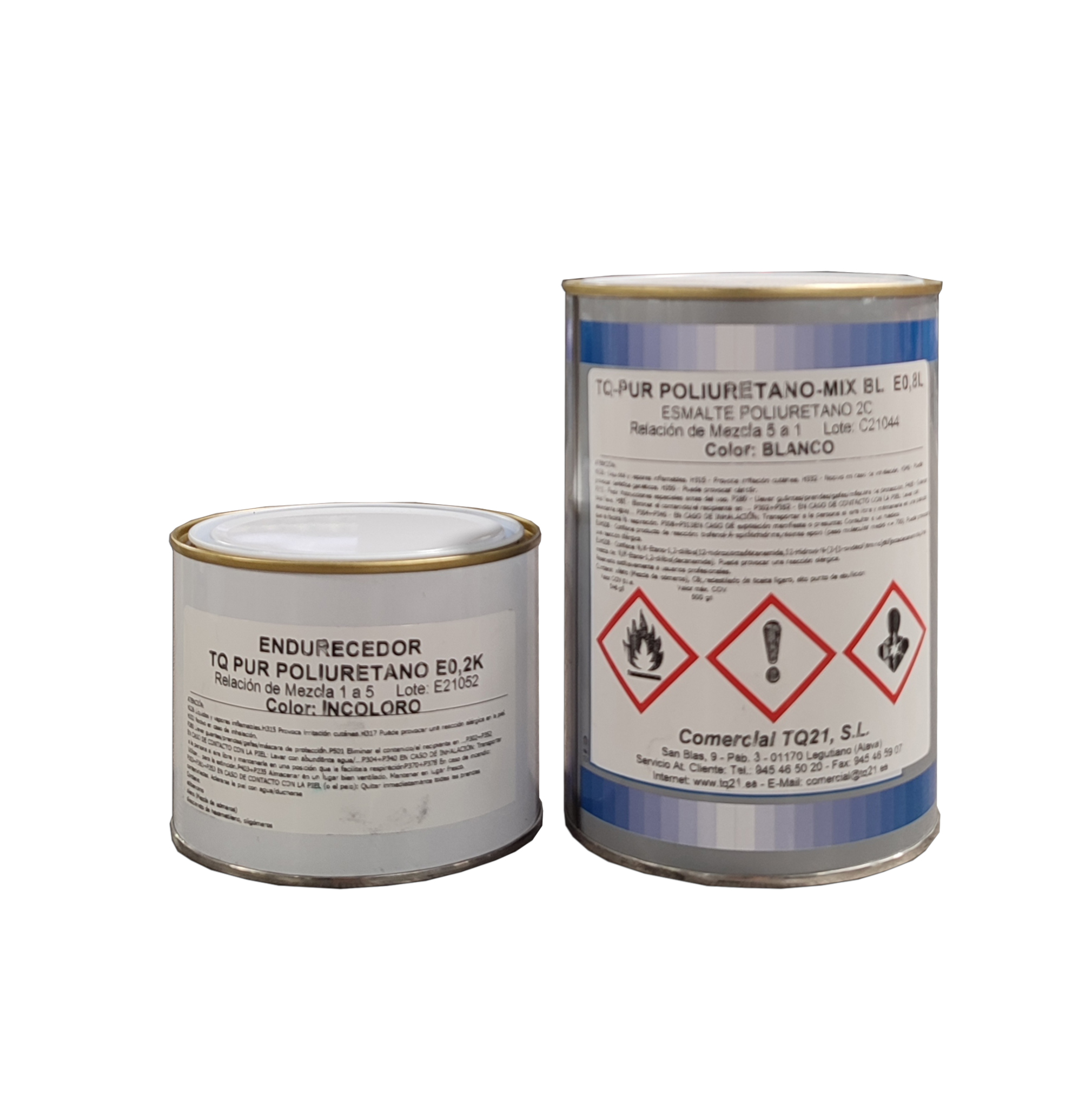 PINTURA POLIURETANO SATINADO 2C CARTA RAL 3,2L+0,8K - RAL 7008 Gris caqui