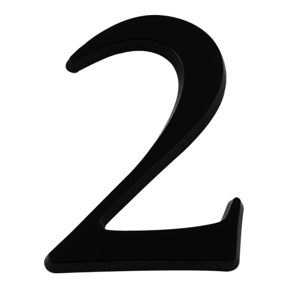 Chiffre 2 Magnétique Noir 5 Cm – Caoutchouc Haute Puissance, Made In France