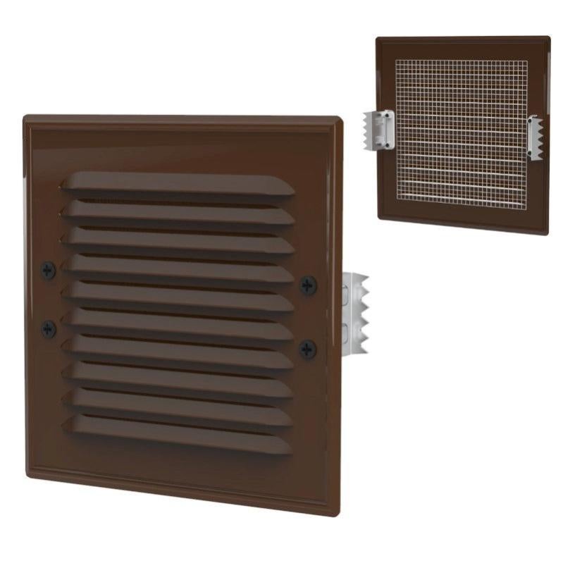 Grille D'Aération Marron De 20,3 X 25,4 Cm Grilles De Reprise D'Air En Acier Pour Plafond Et Mur
