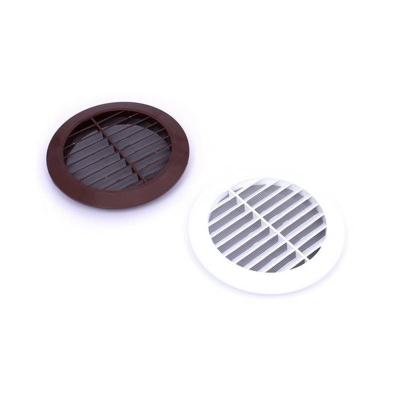 Grille De Ventilation Ronde 100 Avec Maille XL Blanche | Leroy Merlin