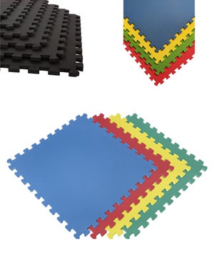 Esterilla Puzzle para Suelos de Gimnasio y Fitness, Protección de Goma  60x60 cm, Colchoneta Antideslizante, 20 Piezas - 7,2 m² (Multicolor)