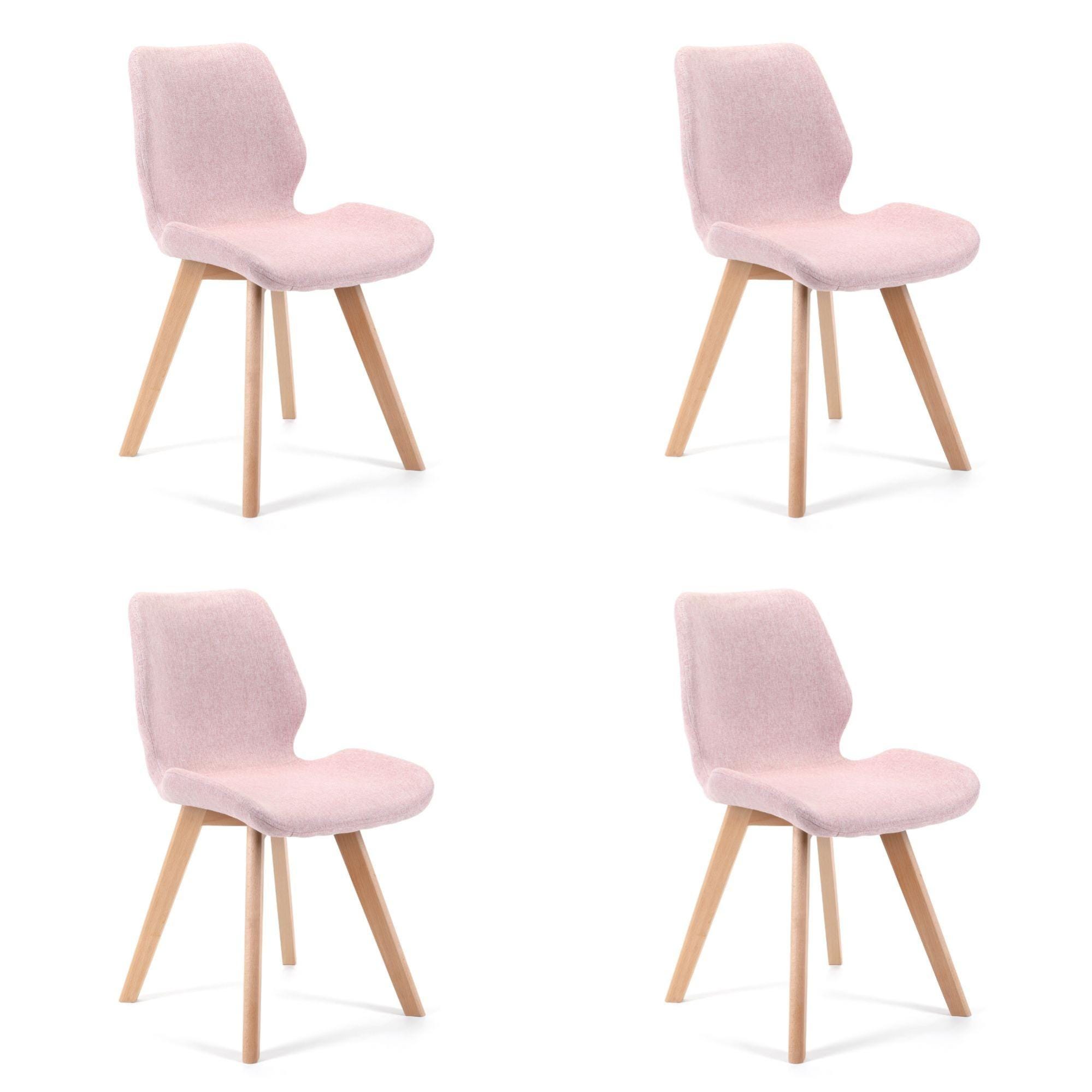 FurnitureR Set Di 4 Sedie Girevoli In Tessuto Beige – Ergonomiche E Robuste – Per Sala Da Pranzo, Cucina, Soggiorno
