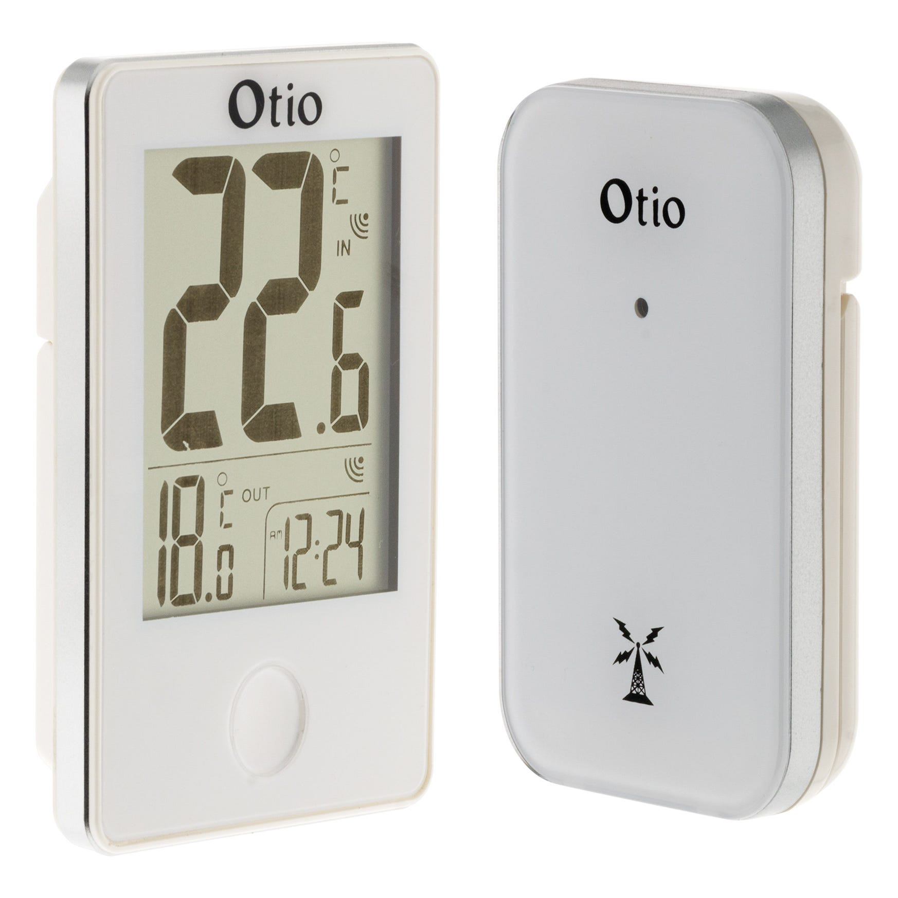 Thermomètre avec capteur sans fil blanc - Otio