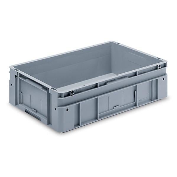 6x eurobak doorgebroken/stapelmand, PE-HD roze, industriële kwaliteit, geschikt voor levensmiddelen, l x b x h 600 x 400 x 150 mm