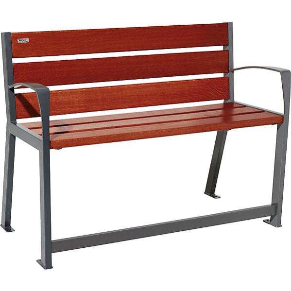 Panchina Genziana Colore Antracite – Misure 52x110x71 Cm, Per Esterni, Design Semplice E Resistente