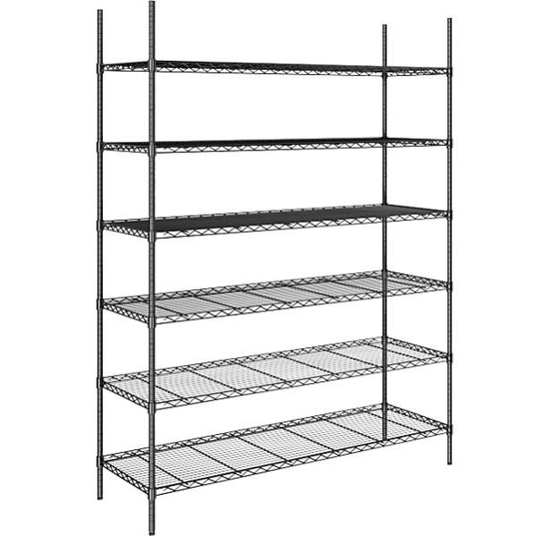 Scaffale Modulare 4 Cubi Impilabile In Metallo 35x35x35cm Bianco/nero - Foto 8