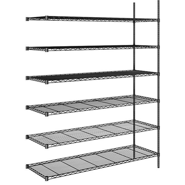 Himix Scaffale A 6 Ripiani In Filo Metallico - Pratico E Resistente Per Organizzare Garage, Cantina O Ripostiglio