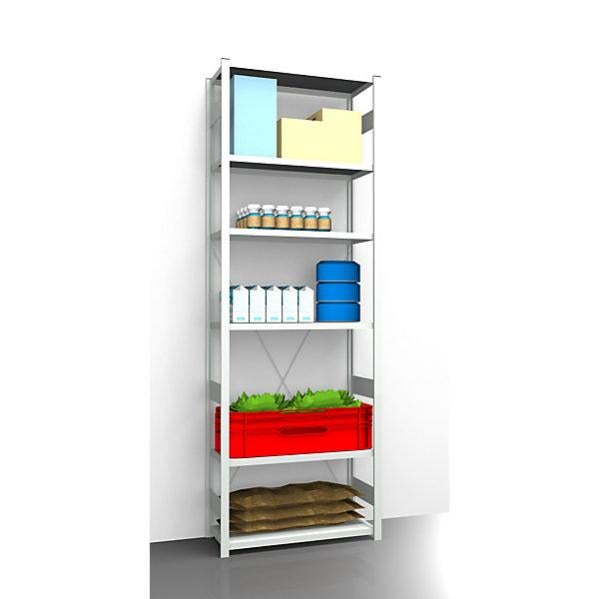 Mm Spezial Mensola Perfo M2 – 450x250x105 Mm RAL 7035 Con Clip Di Fissaggio Per Scaffalature Bott