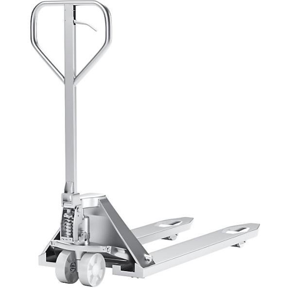 Kaiserkraft | Transpallet in acciaio inox | rulli forche singoli | a ...