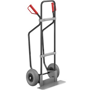 Carrello per sacchi in acciaio inox – eurokraft basic: con ruote in  poliuretano