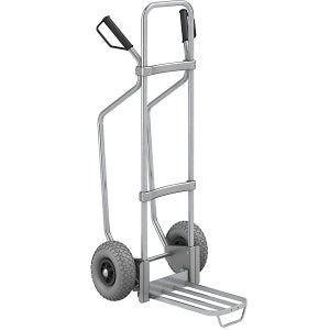 Carrello per sacchi in acciaio inox – eurokraft basic: con ruote