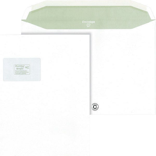 Terra, Buste da lettera Envirelope®, bianco, con finestra, formato C4, conf da 500 pz
