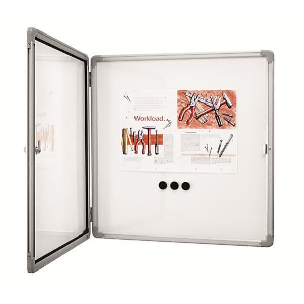 ARREGUI PAN51 Bacheca Magnetica con Anta Battente per Interni in Alluminio, con serratura e